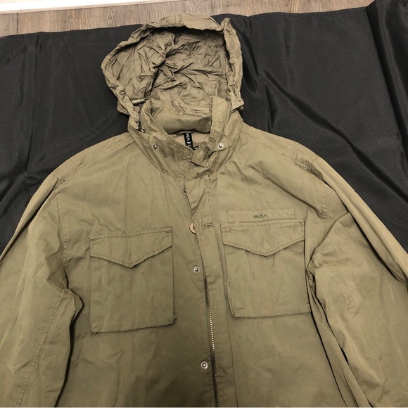 RVCA Men's Olive Military Field Jacket - Picture 2 of 8